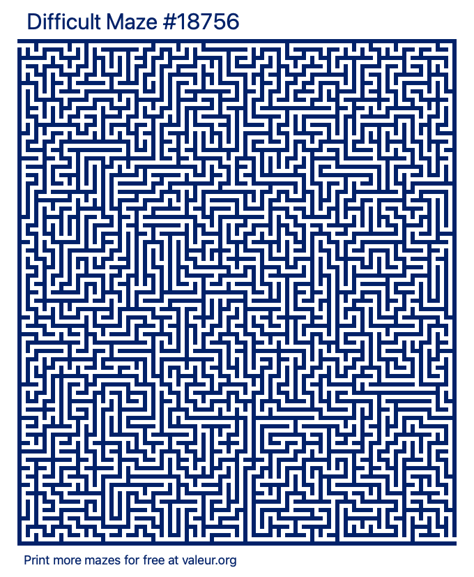 Free Printable Difficult Maze number 18756