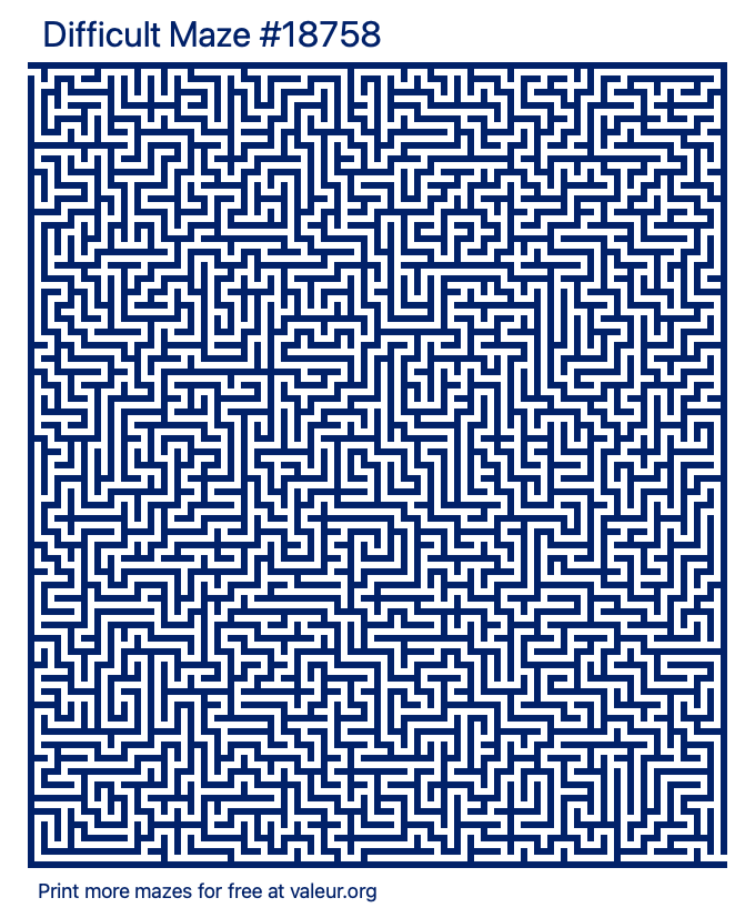 Free Printable Difficult Maze number 18758