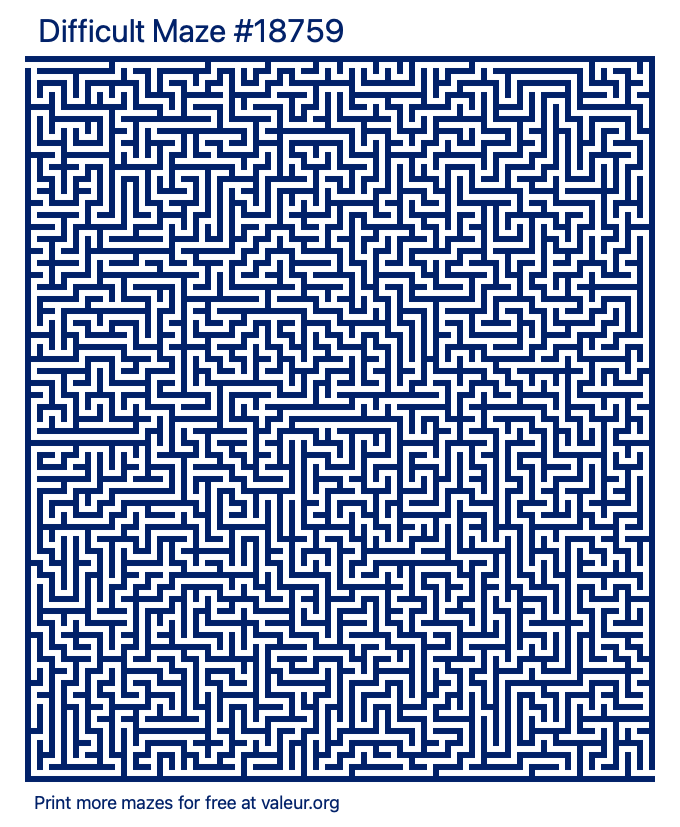 Free Printable Difficult Maze number 18759