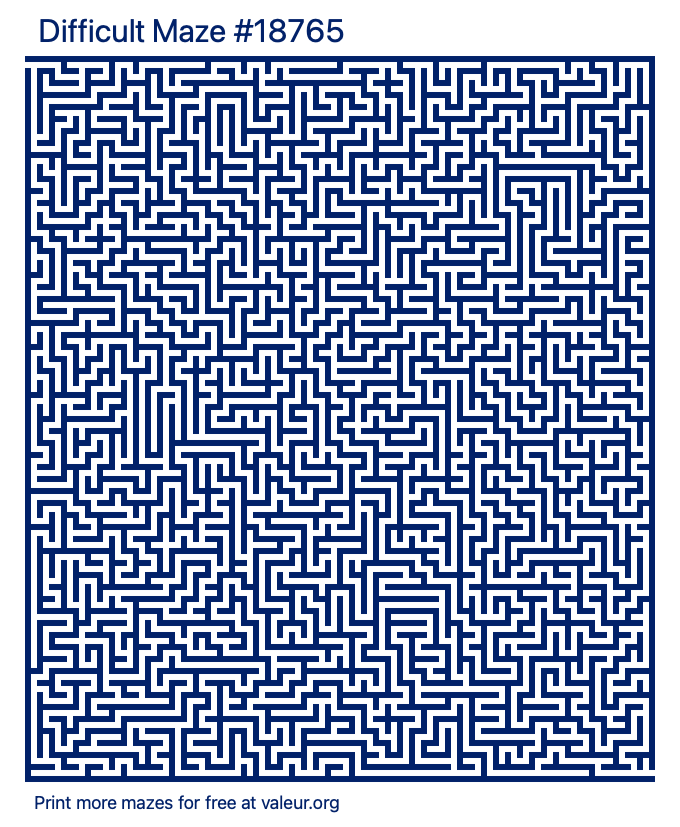 Free Printable Difficult Maze number 18765