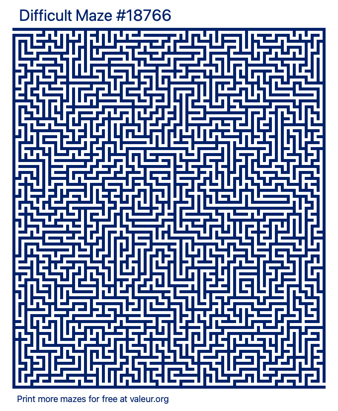 Free Printable Difficult Maze number 18766