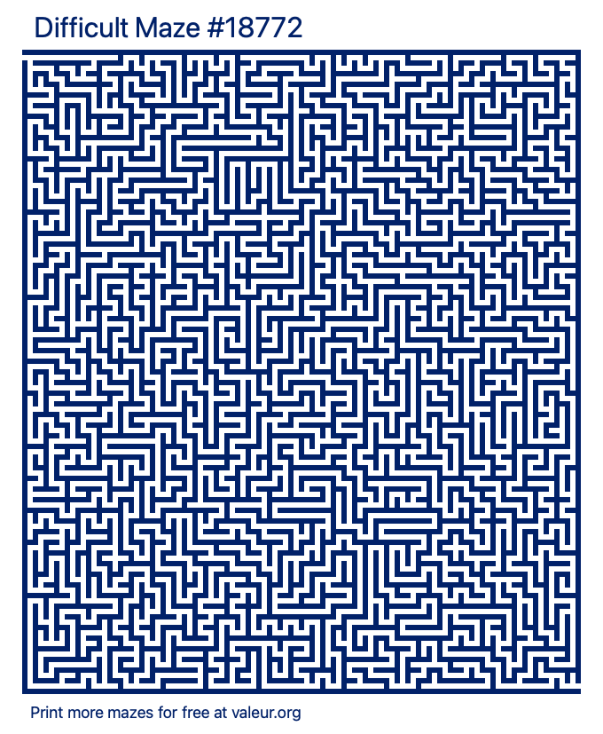 Free Printable Difficult Maze number 18772