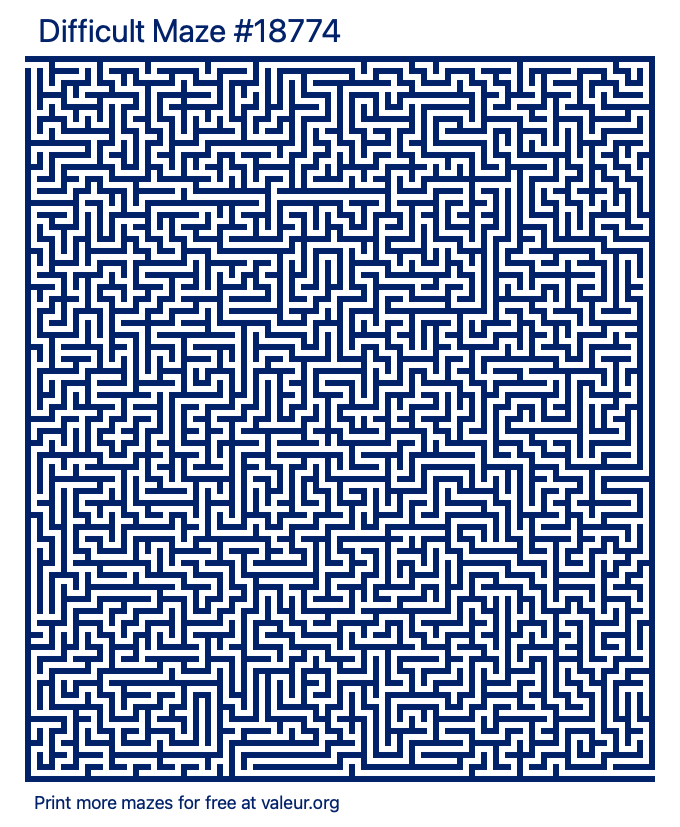 Free Printable Difficult Maze number 18774