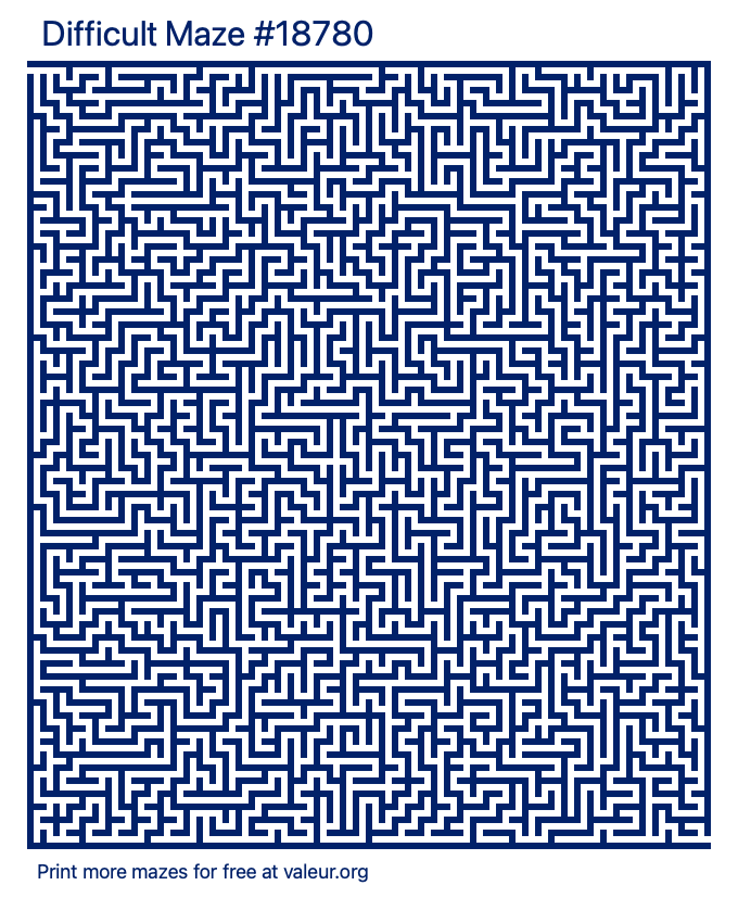 Free Printable Difficult Maze number 18780