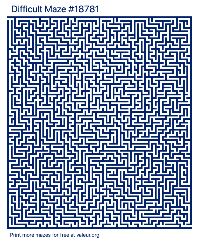 Free Printable Difficult Maze number 18781