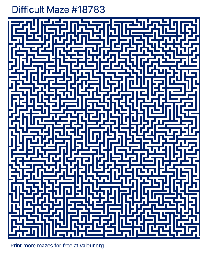 Free Printable Difficult Maze number 18783