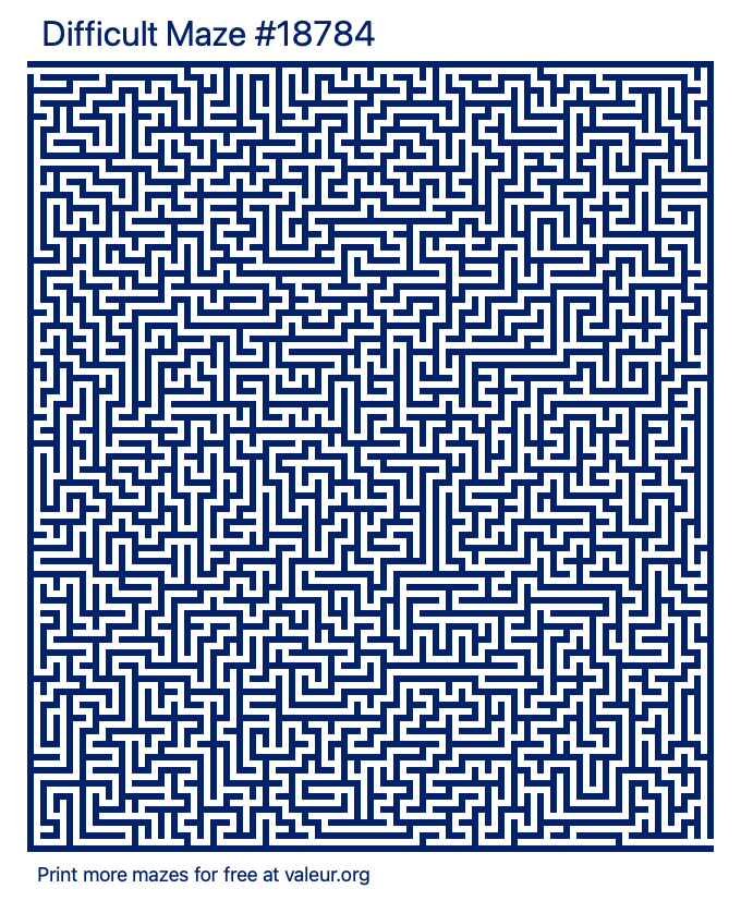 Free Printable Difficult Maze number 18784