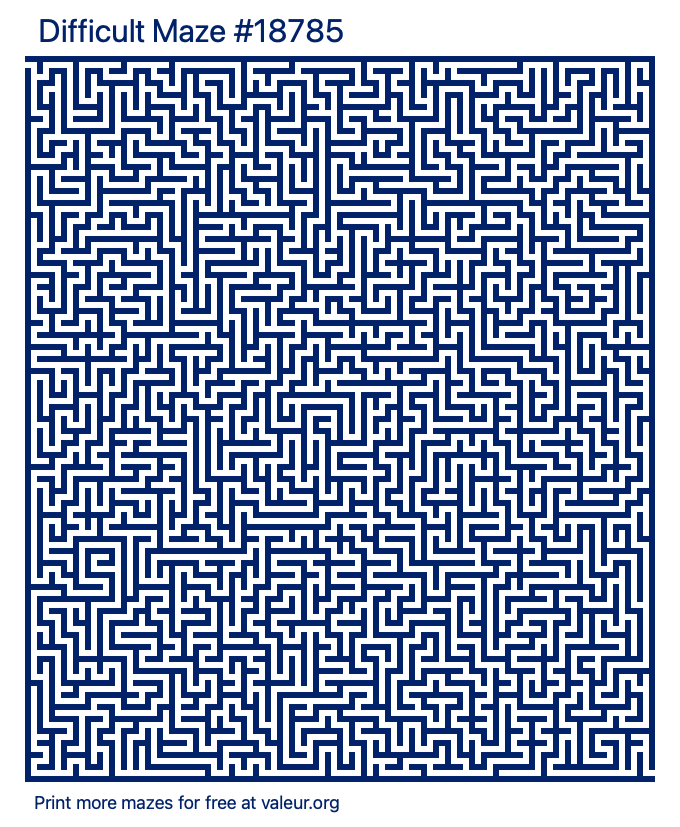 Free Printable Difficult Maze number 18785
