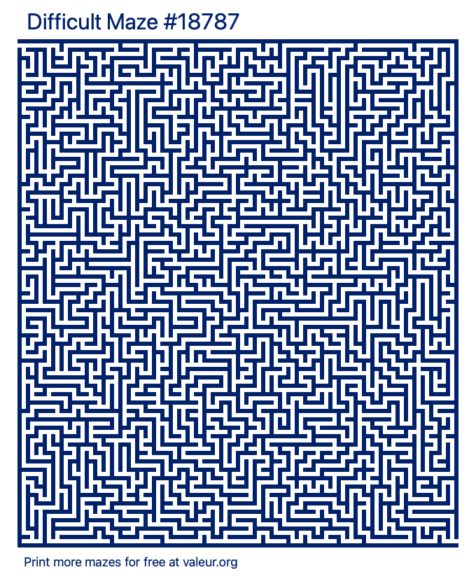 Free Printable Difficult Maze number 18787