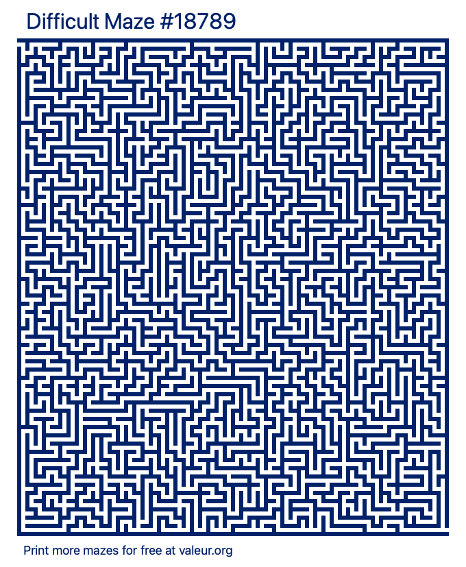 Free Printable Difficult Maze number 18789