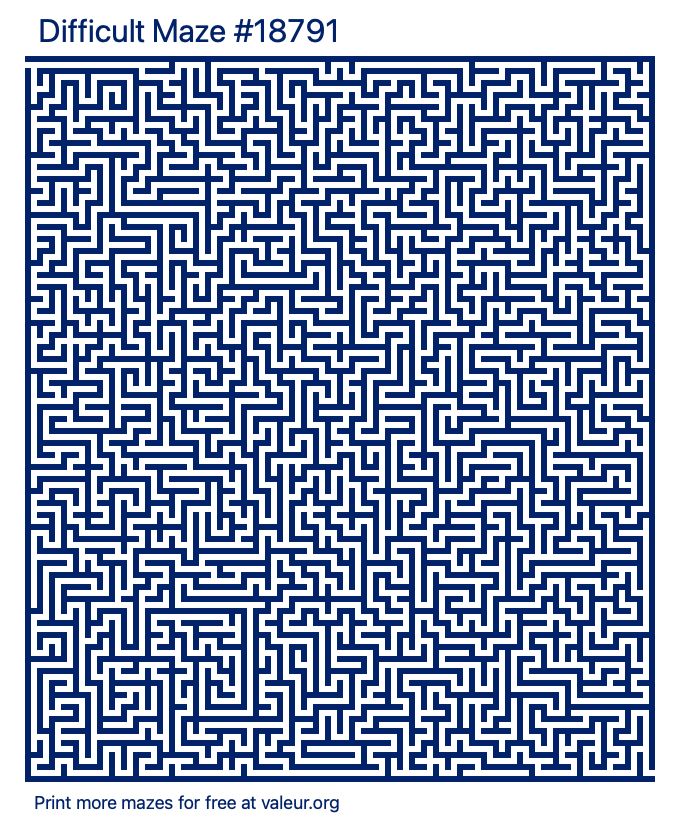 Free Printable Difficult Maze number 18791