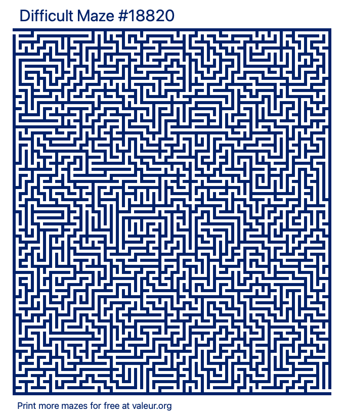 Free Printable Difficult Maze number 18820