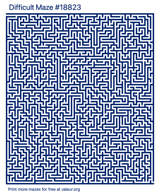Free Printable Difficult Maze number 18823