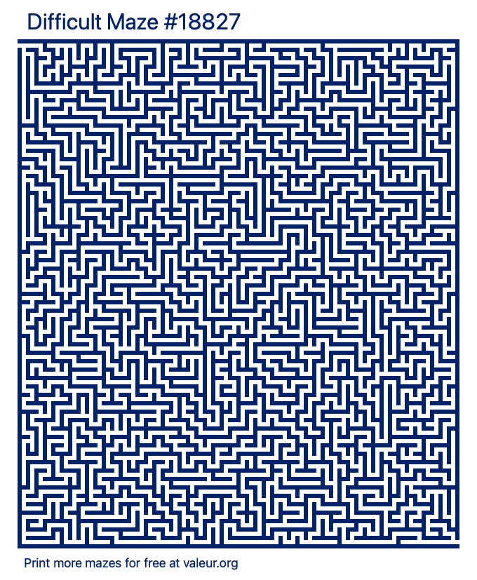 Free Printable Difficult Maze number 18827