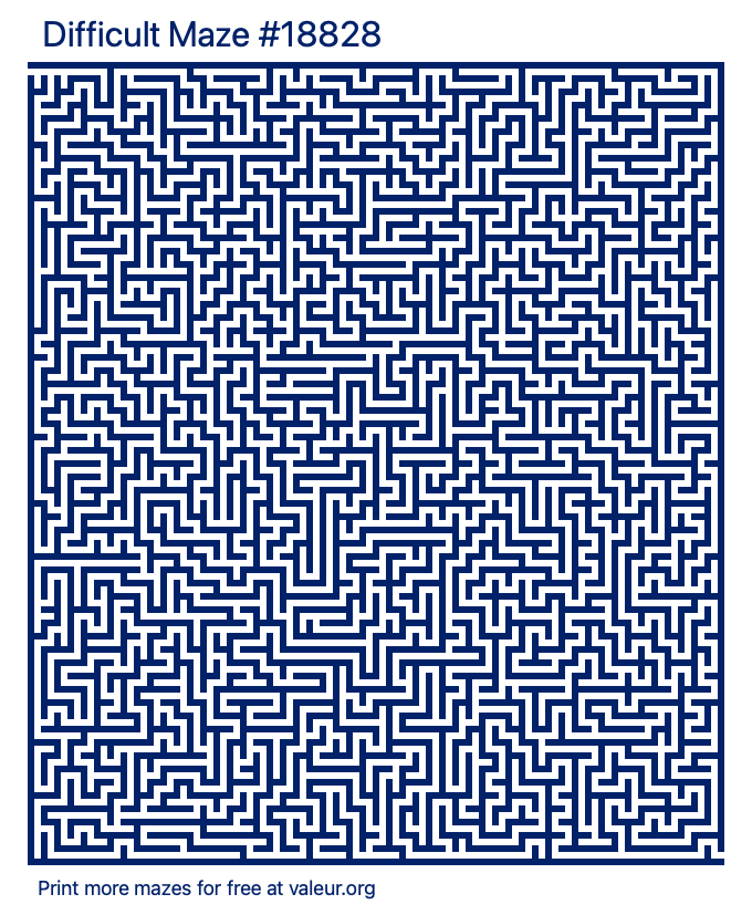 Free Printable Difficult Maze number 18828