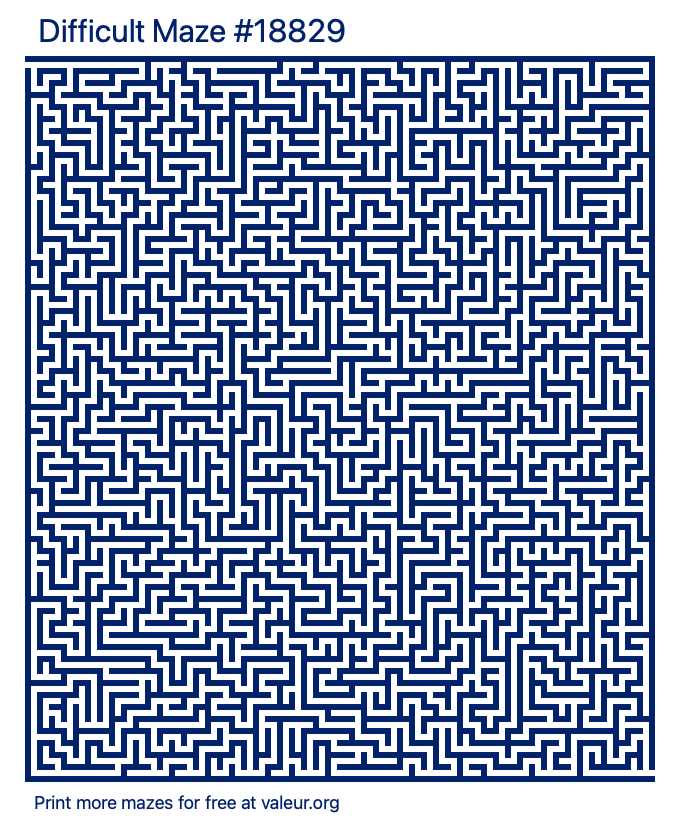 Free Printable Difficult Maze number 18829