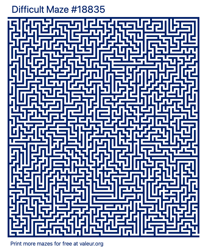 Free Printable Difficult Maze number 18835