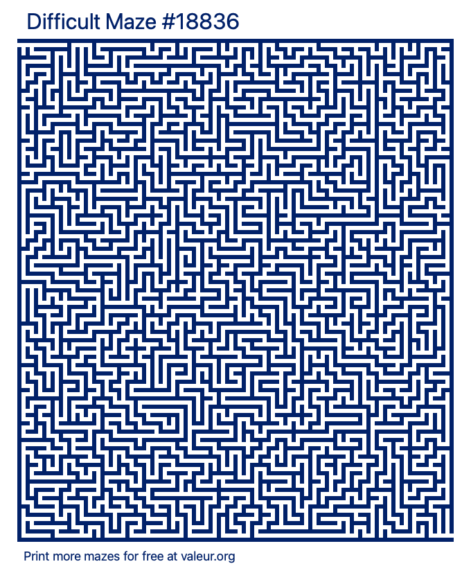 Free Printable Difficult Maze number 18836
