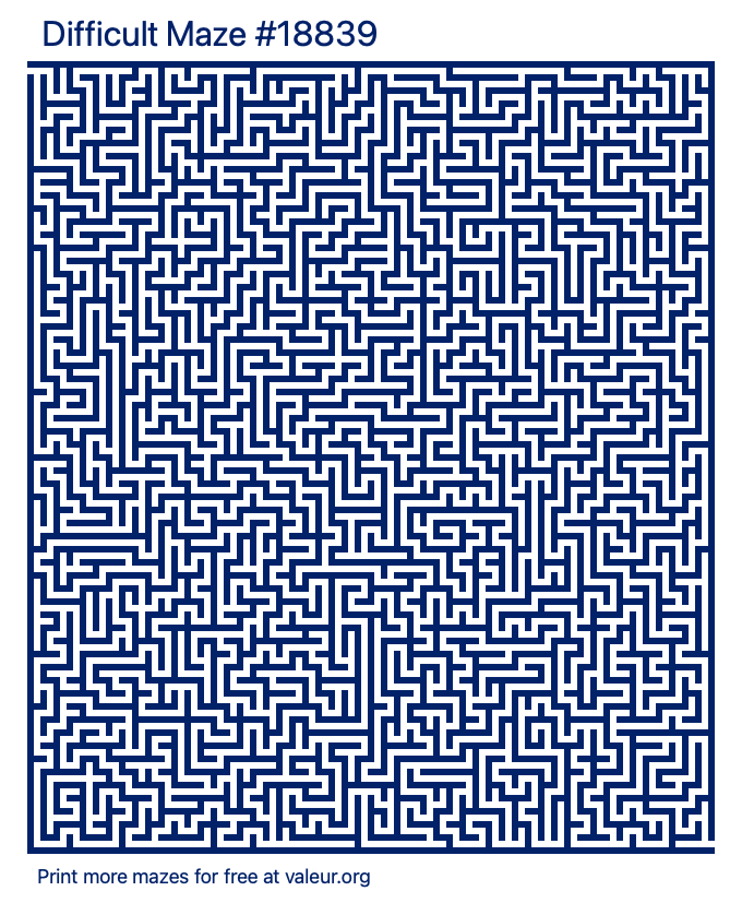 Free Printable Difficult Maze number 18839