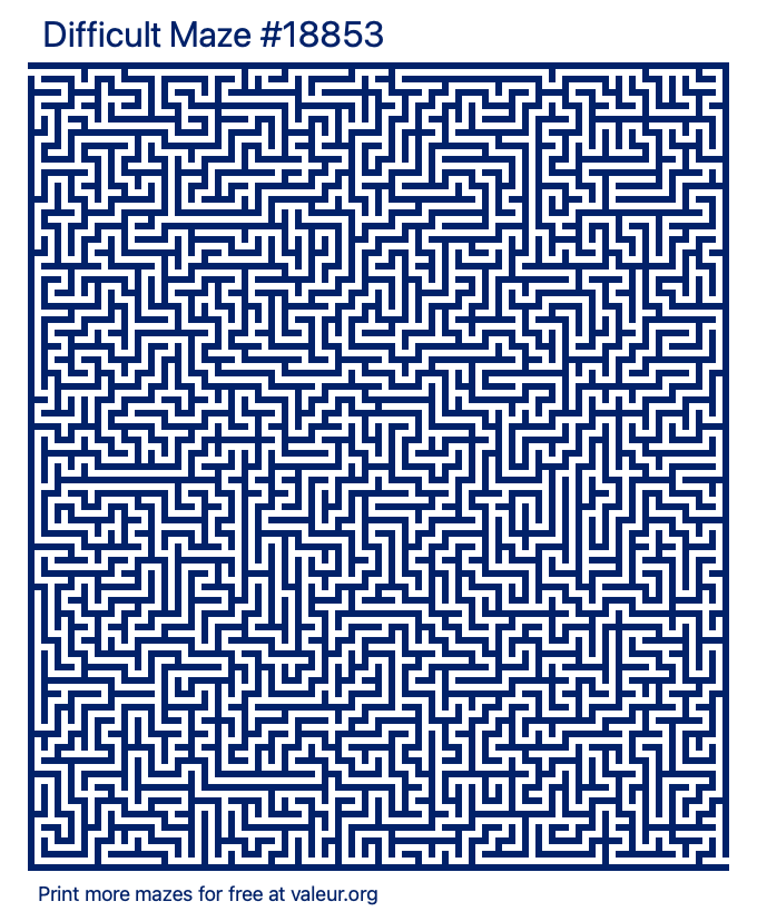 Free Printable Difficult Maze number 18853