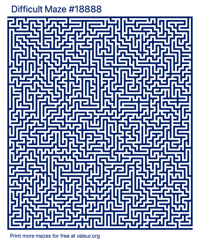 Free Printable Difficult Maze number 18888