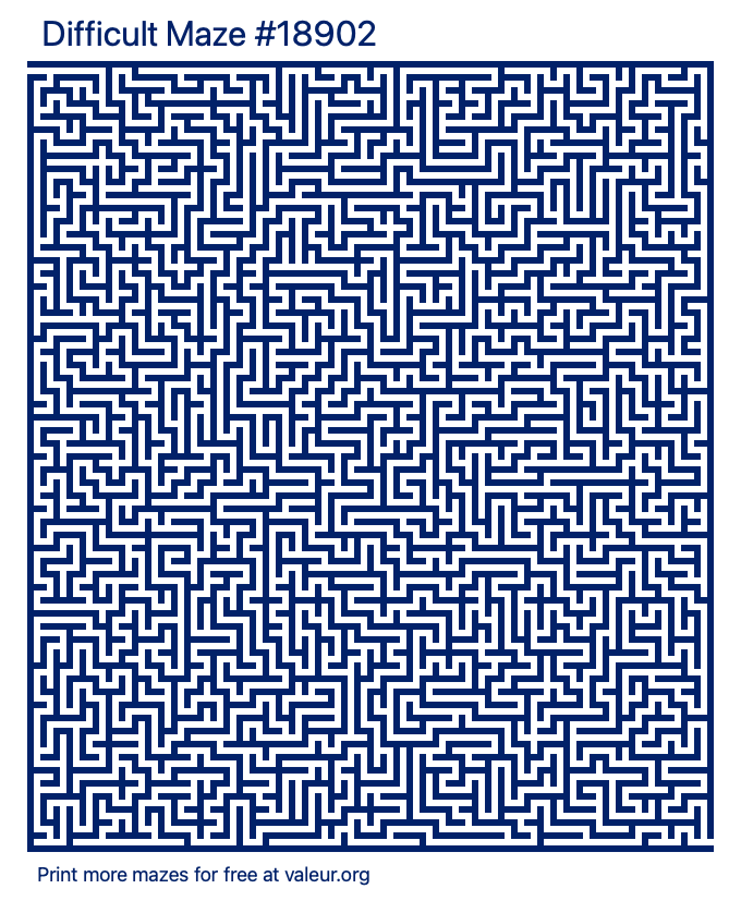 Free Printable Difficult Maze number 18902