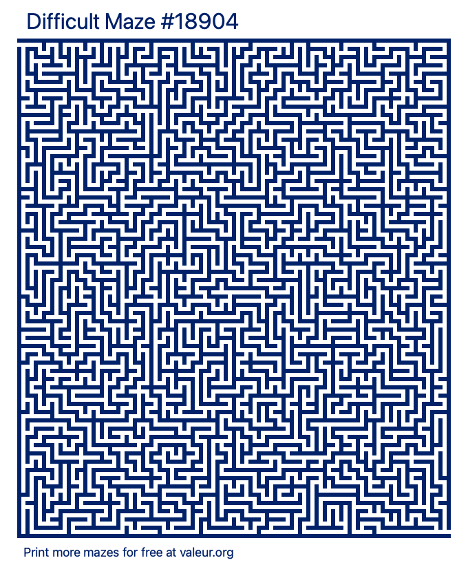 Free Printable Difficult Maze number 18904