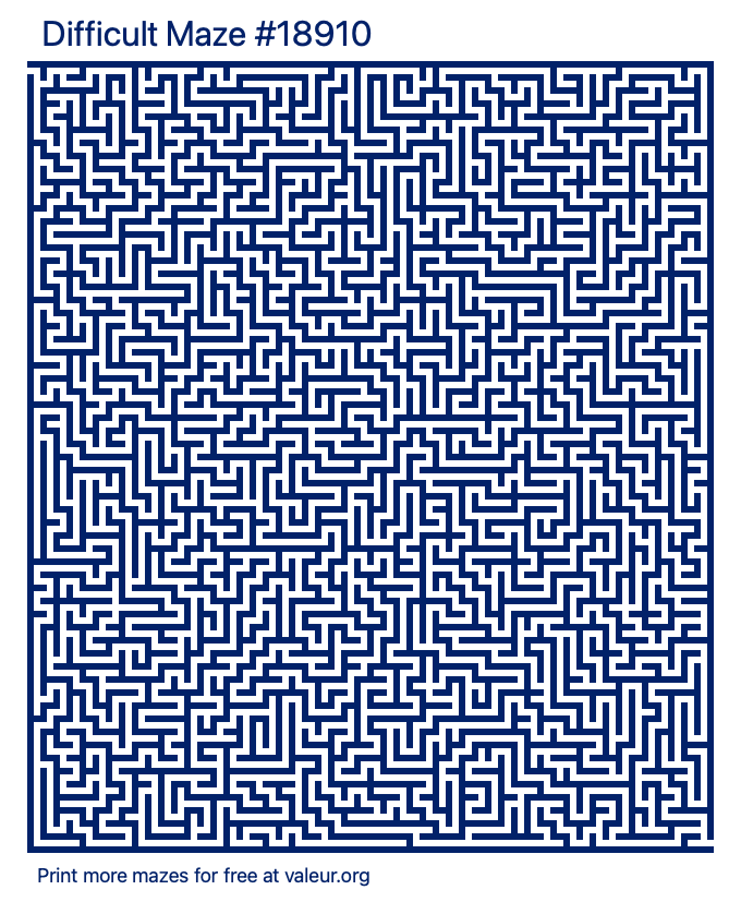 Free Printable Difficult Maze number 18910