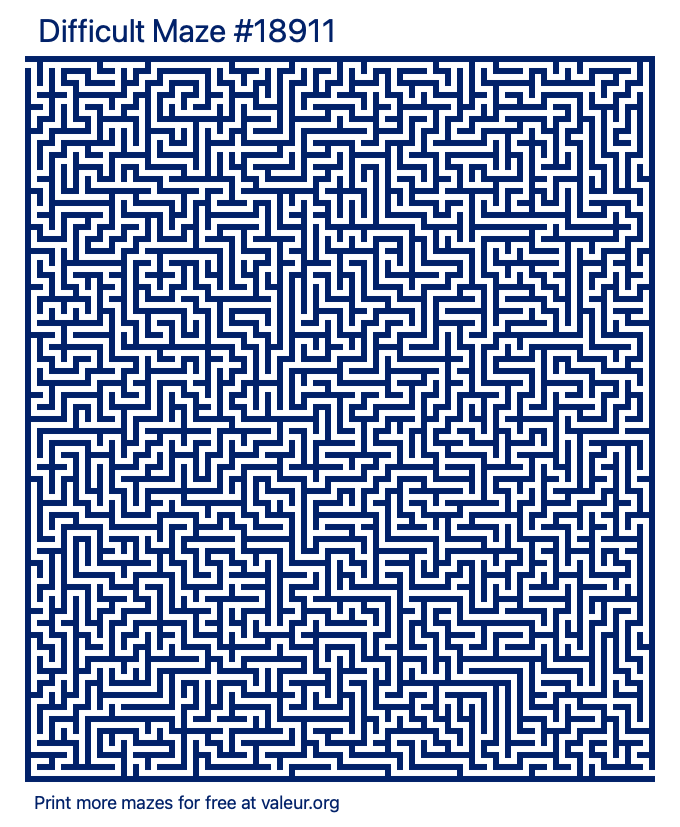 Free Printable Difficult Maze number 18911