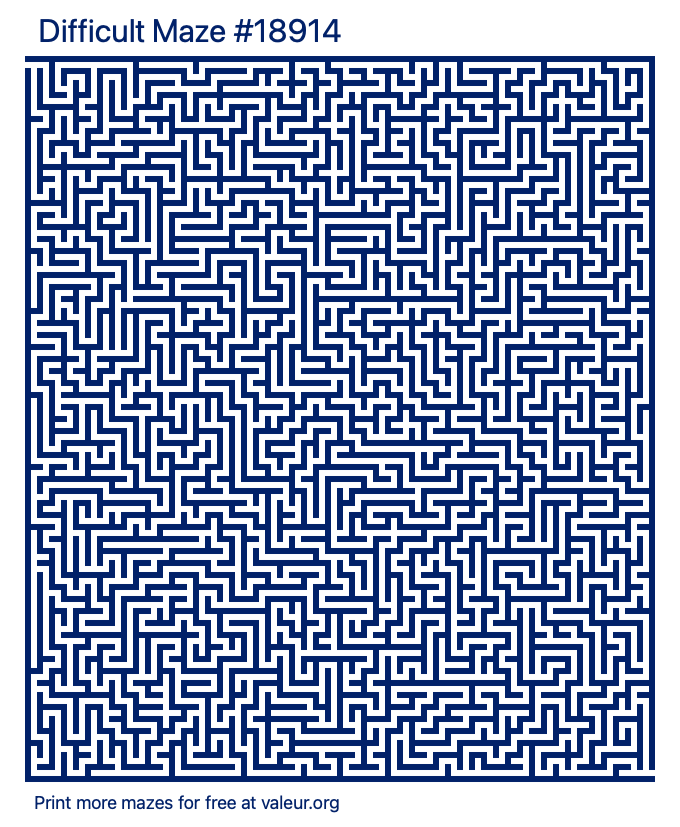 Free Printable Difficult Maze number 18914