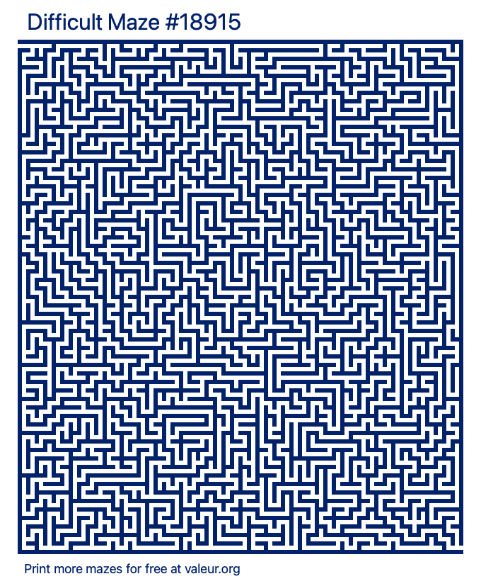 Free Printable Difficult Maze number 18915