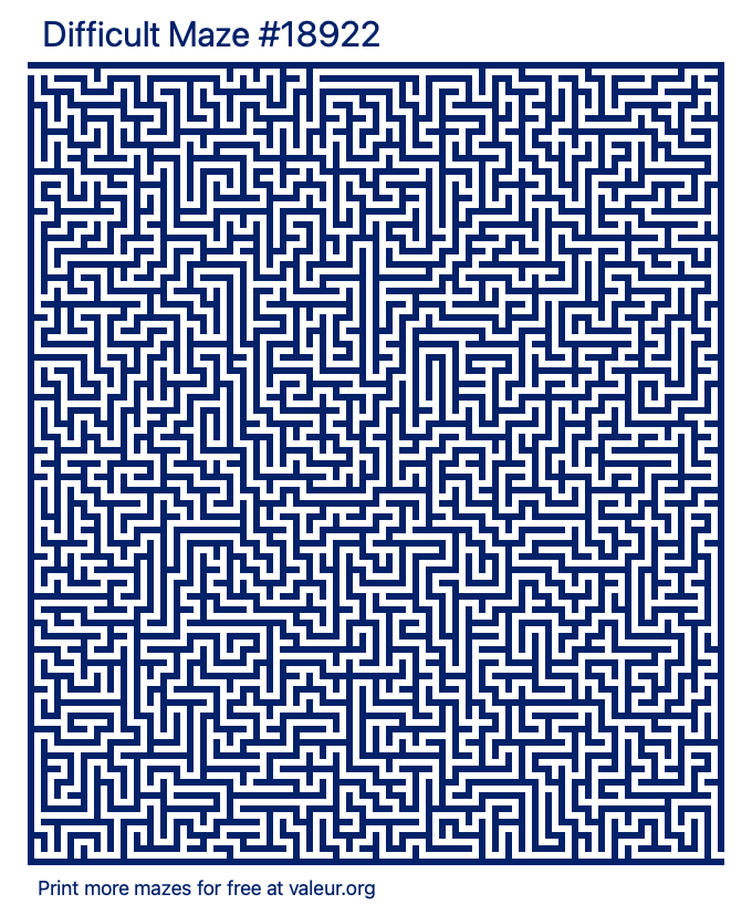 Free Printable Difficult Maze number 18922