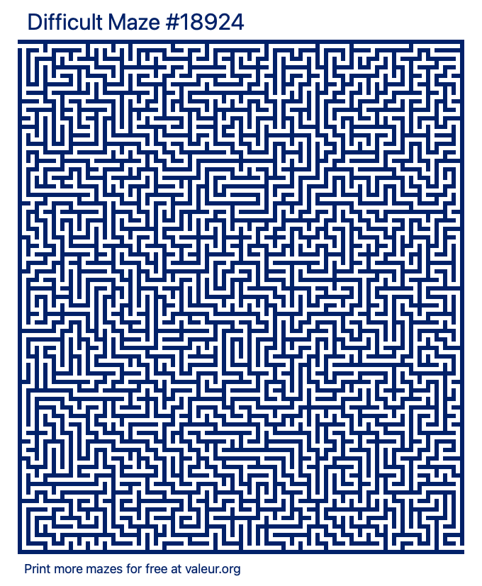 Free Printable Difficult Maze number 18924