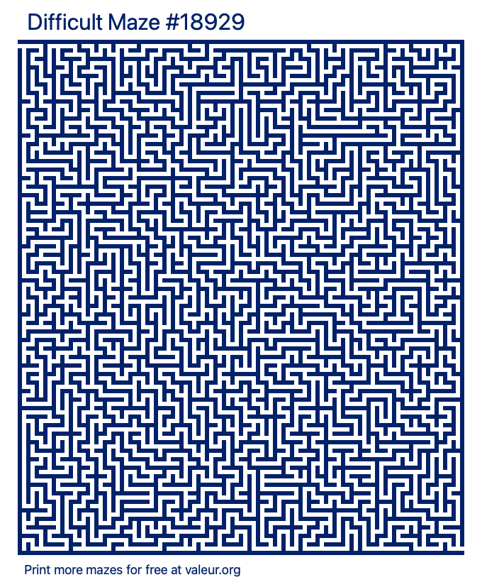 Free Printable Difficult Maze number 18929