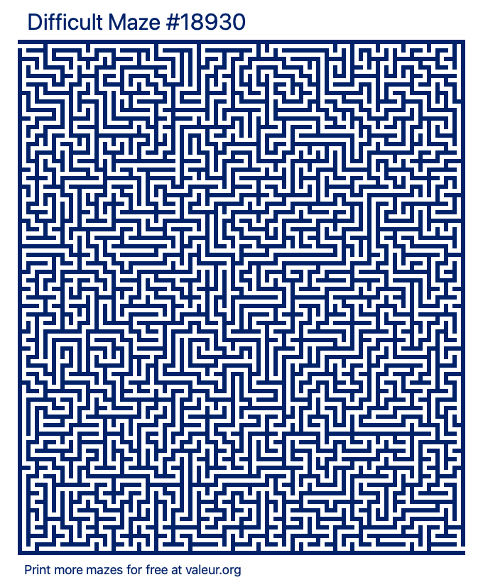 Free Printable Difficult Maze number 18930