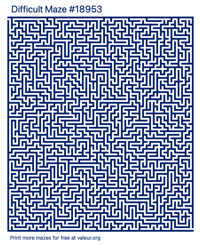 Free Printable Difficult Maze number 18953