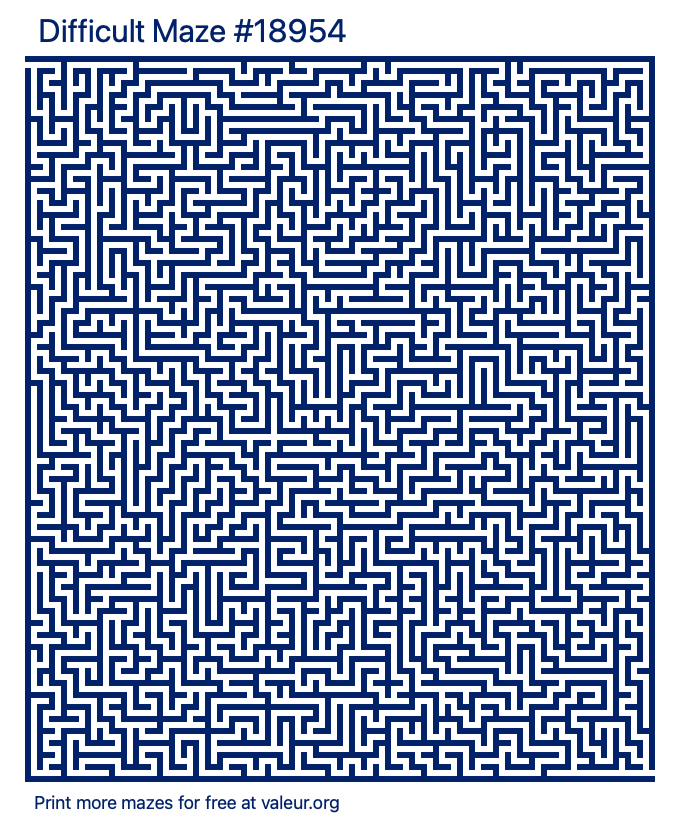 Free Printable Difficult Maze number 18954