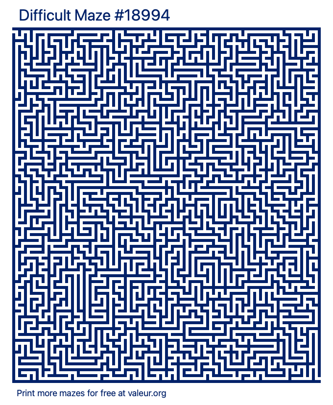 Free Printable Difficult Maze number 18994