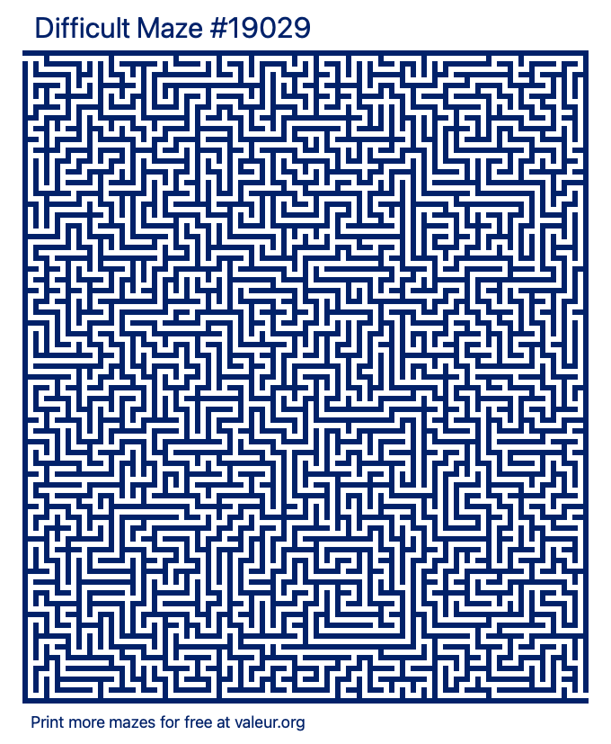 Free Printable Difficult Maze number 19029