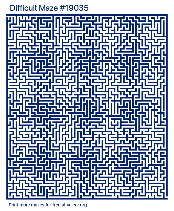 Free Printable Difficult Maze number 19035