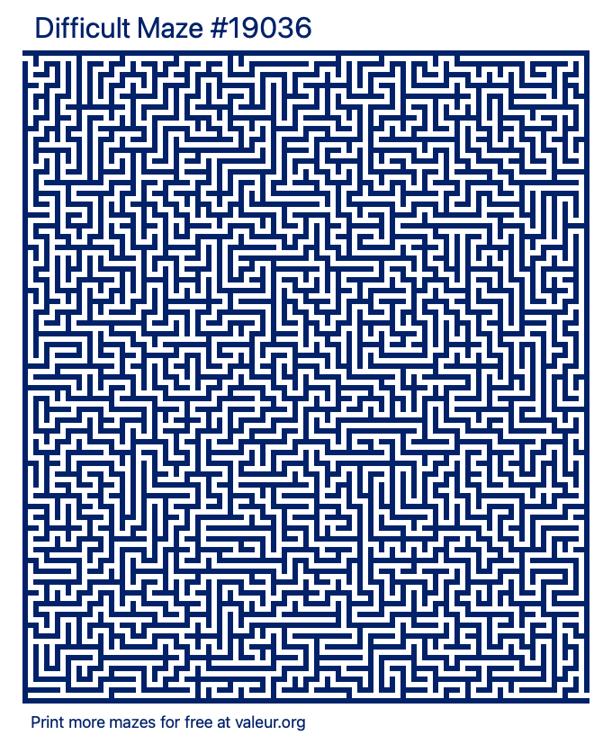 Free Printable Difficult Maze number 19036