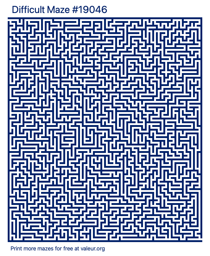Free Printable Difficult Maze number 19046