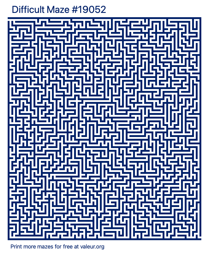 Free Printable Difficult Maze number 19052