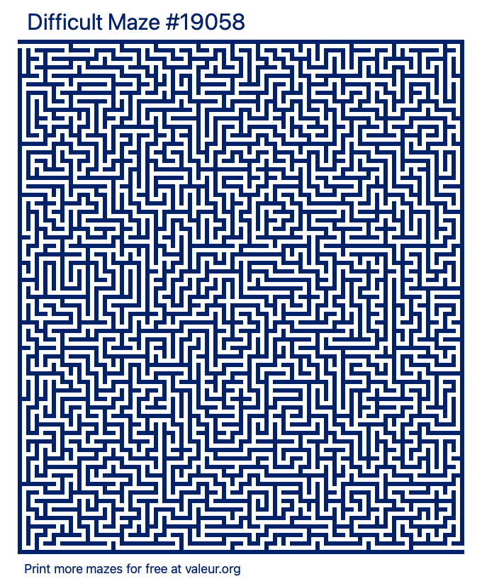 Free Printable Difficult Maze number 19058