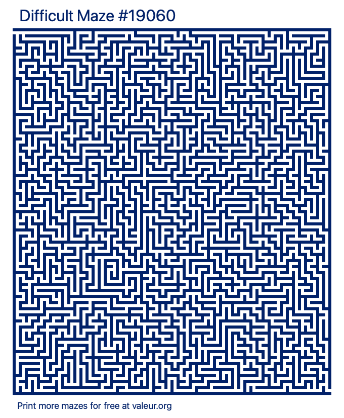 Free Printable Difficult Maze number 19060