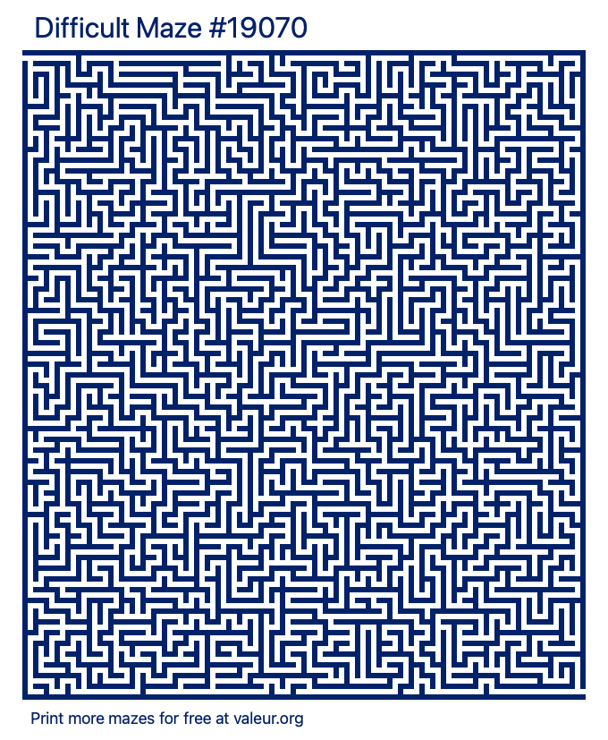 Free Printable Difficult Maze number 19070