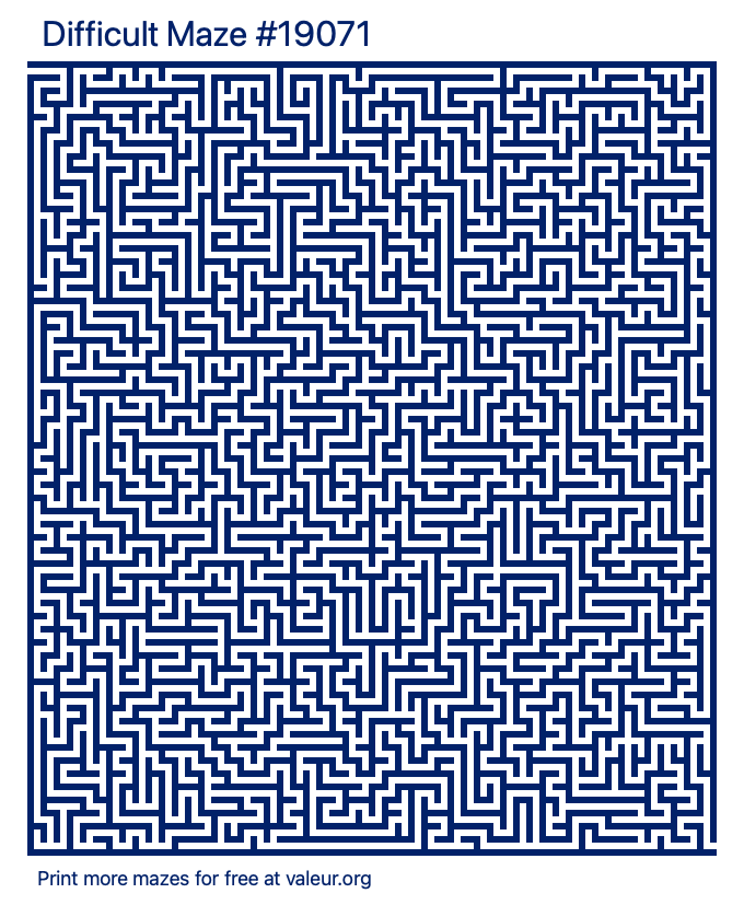 Free Printable Difficult Maze number 19071