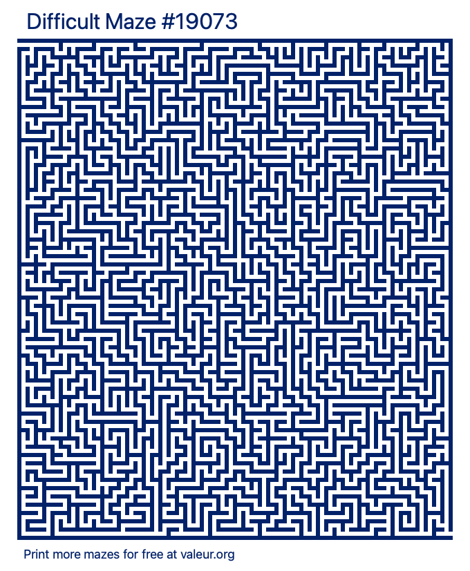 Free Printable Difficult Maze number 19073