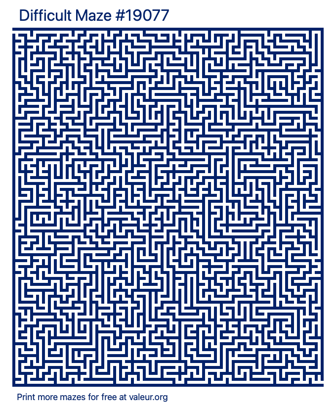 Free Printable Difficult Maze number 19077