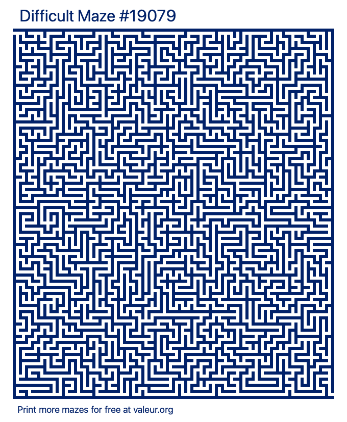 Free Printable Difficult Maze number 19079